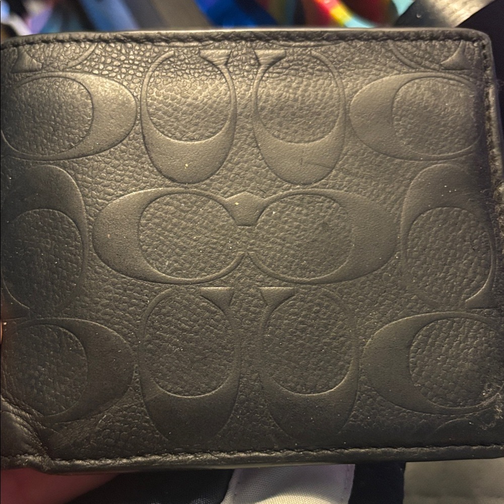 Black Embossed Leather Wallet